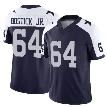 ＃64 Men's Earl Bostick Jr. Navy Limited Dallas Cowboys Alternate Vapor F.U.S.E. Jersey