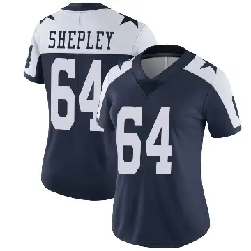 ＃64 Women's Dakoda Shepley Navy Limited Dallas Cowboys Alternate Vapor Untouchable Jersey
