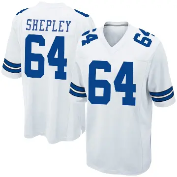 ＃64 Youth Dakoda Shepley White Game Dallas Cowboys Jersey