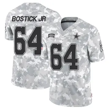 ＃64 Youth Earl Bostick Jr. Arctic Camo Limited Dallas Cowboys 2024 Salute to Service Jersey