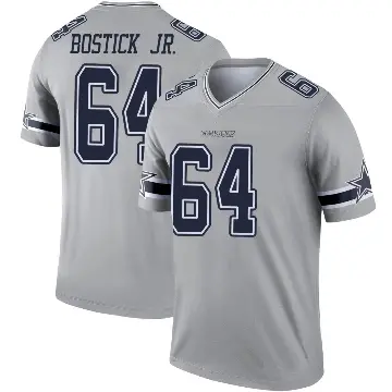 ＃64 Youth Earl Bostick Jr. Gray Legend Dallas Cowboys Inverted Jersey