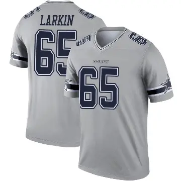 ＃65 Men's Austin Larkin Gray Legend Dallas Cowboys Inverted Jersey