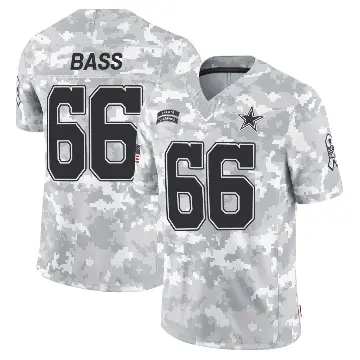 ＃66 Men's T.J. Bass Arctic Camo Limited Dallas Cowboys 2024 Salute to Service Jersey