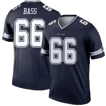 ＃66 Men's T.J. Bass Navy Legend Dallas Cowboys Jersey