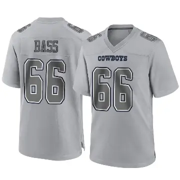 ＃66 Youth T.J. Bass Gray Game Dallas Cowboys Atmosphere Fashion Jersey