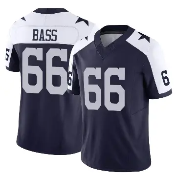 ＃66 Youth T.J. Bass Navy Limited Dallas Cowboys Alternate Vapor F.U.S.E. Jersey