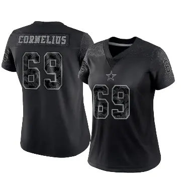 ＃69 Women's Ajani Cornelius Black Limited Dallas Cowboys Reflective Jersey