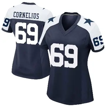 ＃69 Women's Ajani Cornelius Navy Game Dallas Cowboys Alternate Jersey