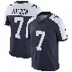 ＃7 Men's Traeshon Holden Navy Limited Dallas Cowboys Alternate Vapor Untouchable Jersey