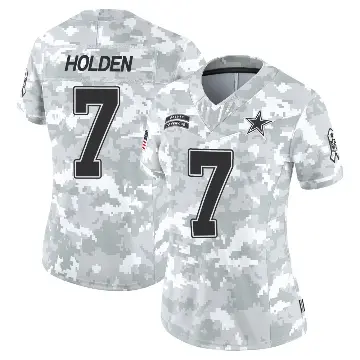 ＃7 Women's Traeshon Holden Arctic Camo Limited Dallas Cowboys 2024 Salute to Service Jersey