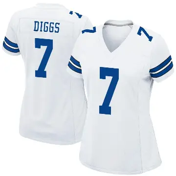 ＃7 Women's Trevon Diggs White Game Dallas Cowboys Jersey