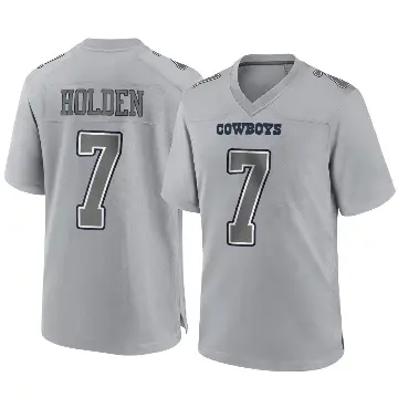 ＃7 Youth Traeshon Holden Gray Game Dallas Cowboys Atmosphere Fashion Jersey