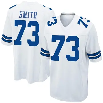 ＃73 Men's Tyler Smith White Game Dallas Cowboys Jersey