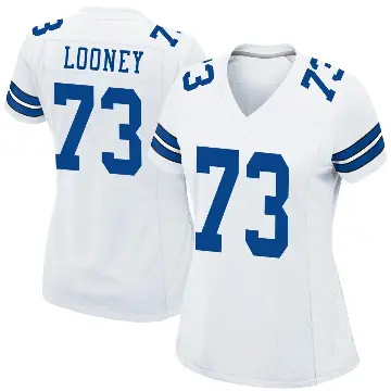 ＃73 Women's Joe Looney White Game Dallas Cowboys Jersey