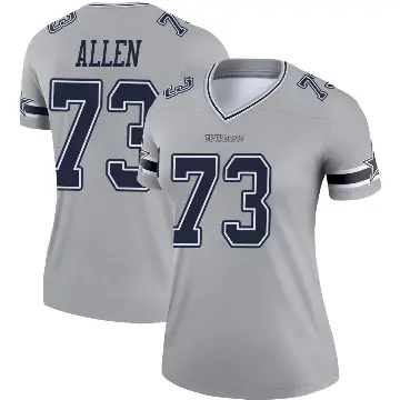 ＃73 Women's Larry Allen Gray Legend Dallas Cowboys Inverted Jersey