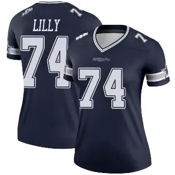 ＃74 Women's Bob Lilly Navy Legend Dallas Cowboys Jersey