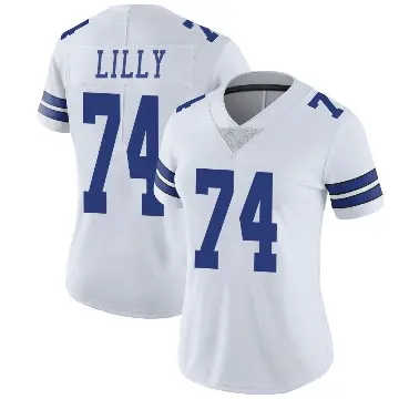 ＃74 Women's Bob Lilly White Limited Dallas Cowboys Vapor Untouchable Jersey