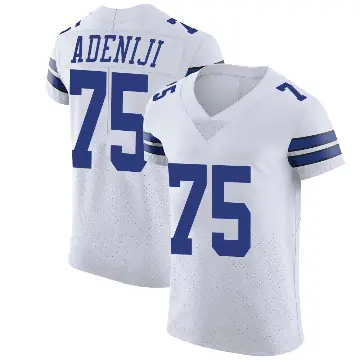 ＃75 Men's Hakeem Adeniji White Elite Dallas Cowboys Vapor Untouchable Jersey