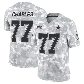 ＃77 Men's Saahdiq Charles Arctic Camo Limited Dallas Cowboys 2024 Salute to Service Jersey