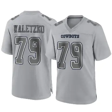 ＃79 Men's Matt Waletzko Gray Game Dallas Cowboys Atmosphere Fashion Jersey