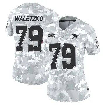 ＃79 Women's Matt Waletzko Arctic Camo Limited Dallas Cowboys 2024 Salute to Service Jersey