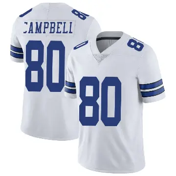 ＃80 Men's Parris Campbell White Limited Dallas Cowboys Vapor Untouchable Jersey