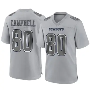 ＃80 Youth Parris Campbell Gray Game Dallas Cowboys Atmosphere Fashion Jersey