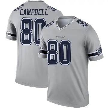 ＃80 Youth Parris Campbell Gray Legend Dallas Cowboys Inverted Jersey