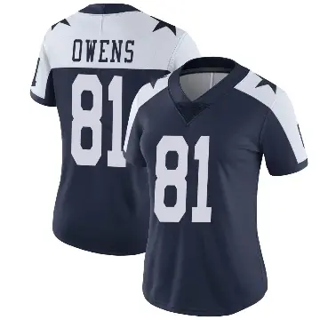 ＃81 Women's Terrell Owens Navy Limited Dallas Cowboys Alternate Vapor Untouchable Jersey