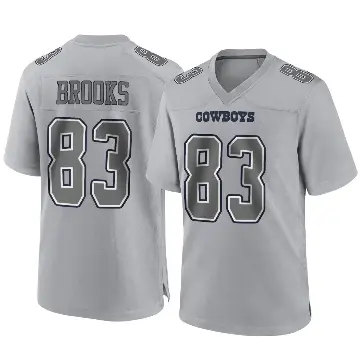 ＃83 Men's Jalen Brooks Gray Game Dallas Cowboys Atmosphere Fashion Jersey
