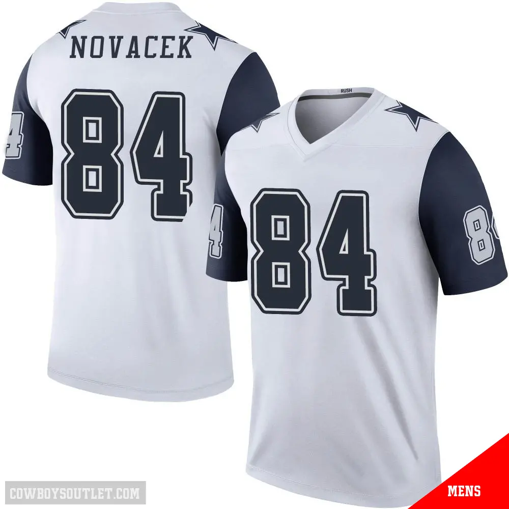 ＃84 Men's Jay Novacek White Legend Dallas Cowboys Color Rush Jersey