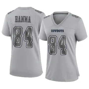 ＃84 Women's James Hanna Gray Game Dallas Cowboys Atmosphere Fashion Jersey