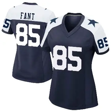 ＃85 Women's Princeton Fant Navy Game Dallas Cowboys Alternate Jersey