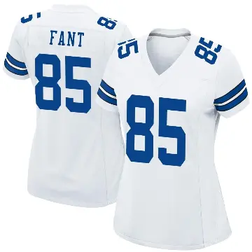 ＃85 Women's Princeton Fant White Game Dallas Cowboys Jersey