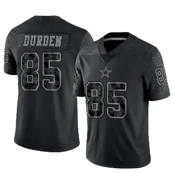 ＃85 Youth David Durden Black Limited Dallas Cowboys Reflective Jersey
