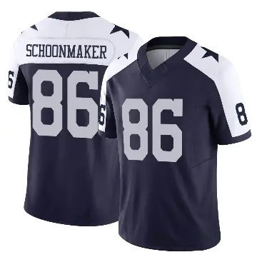 ＃86 Men's Luke Schoonmaker Navy Limited Dallas Cowboys Alternate Vapor F.U.S.E. Jersey