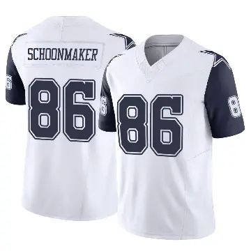＃86 Men's Luke Schoonmaker White Limited Dallas Cowboys 2nd Alternate Vapor F.U.S.E. Jersey