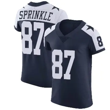 ＃87 Men's Jeremy Sprinkle Navy Elite Dallas Cowboys Alternate Vapor Untouchable Jersey