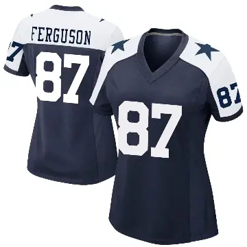 ＃87 Women's Jake Ferguson Navy Game Dallas Cowboys Alternate Jersey