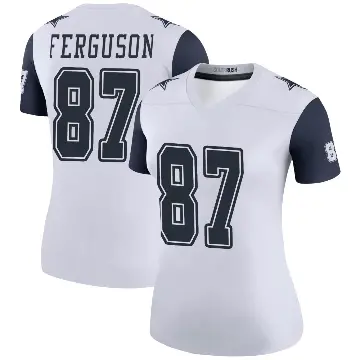 ＃87 Women's Jake Ferguson White Legend Dallas Cowboys Color Rush Jersey