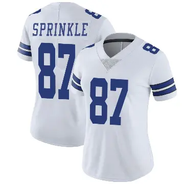 ＃87 Women's Jeremy Sprinkle White Limited Dallas Cowboys Vapor Untouchable Jersey