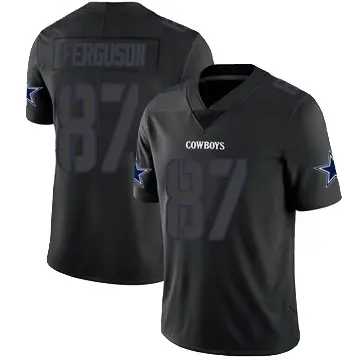 ＃87 Youth Jake Ferguson Black Impact Limited Dallas Cowboys Jersey