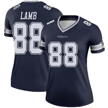 ＃88 Women's CeeDee Lamb Navy Legend Dallas Cowboys Jersey