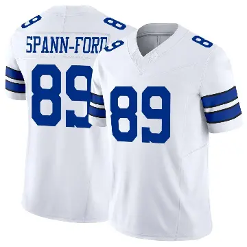 ＃89 Men's Brevyn Spann-Ford White Limited Dallas Cowboys Vapor F.U.S.E. Jersey