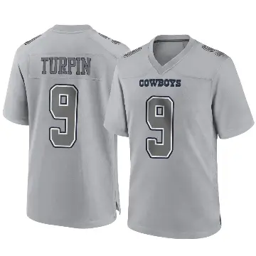 ＃9 Men's KaVontae Turpin Gray Game Dallas Cowboys Atmosphere Fashion Jersey