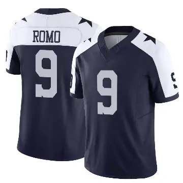 ＃9 Men's Tony Romo Navy Limited Dallas Cowboys Alternate Vapor F.U.S.E. Jersey
