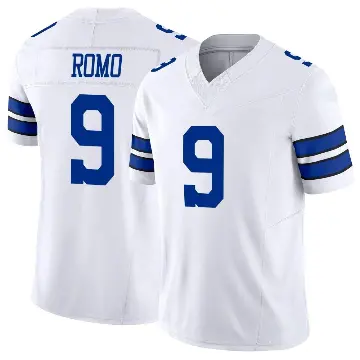 ＃9 Men's Tony Romo White Limited Dallas Cowboys Vapor F.U.S.E. Jersey