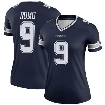 ＃9 Women's Tony Romo Navy Legend Dallas Cowboys Jersey