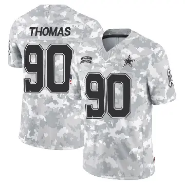 ＃90 Men's Solomon Thomas Arctic Camo Limited Dallas Cowboys 2024 Salute to Service Jersey