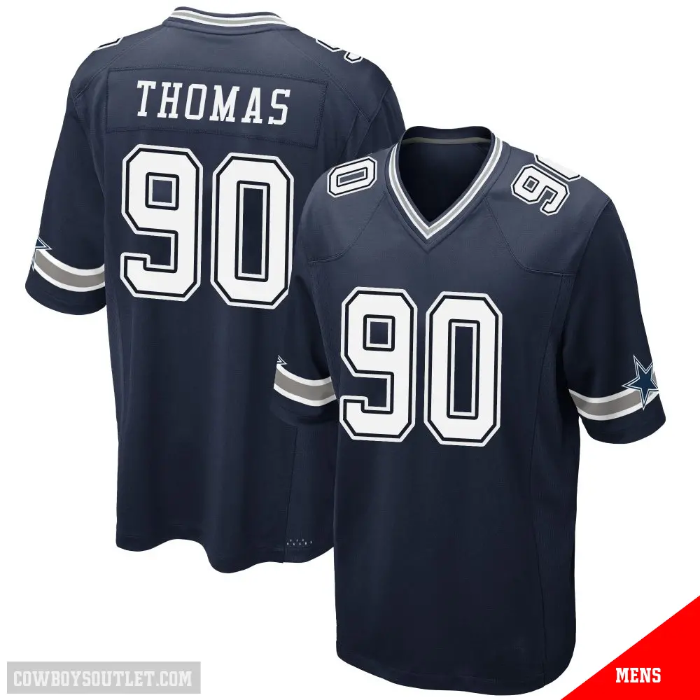 ＃90 Men's Solomon Thomas Navy Game Dallas Cowboys Team Color Jersey